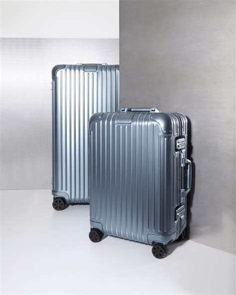 rimowa blue aluminum